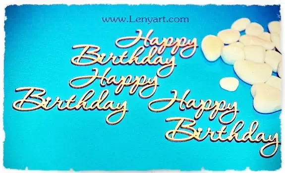 надпис happy birthday бирен картон честит рожден ден празник подарък картичка украса декорация празник албум пожелание детски празници
