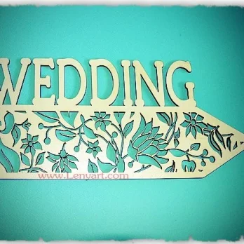 табелка wedding сватба стрелка надпис семейство мъж жена щастие живот цветя орнаменти арт табелка мдф гравиране тържество ритуал